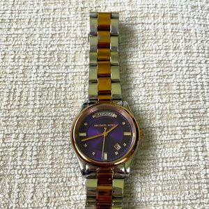 Michael Kors Rose/gold/silver/purple/collete bracelet watch
